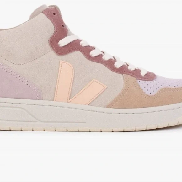 COPY - V-15 Suede Multico Peach High-Top Trainers US 7 EU 38 NWB VEJA - Picture 4 of 8